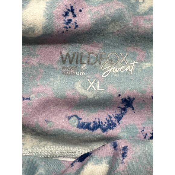 Wildfox Leggings Womens XL Watercolor Spill Tie Dye High Rise Cropped Workout - Picture 6 of 11